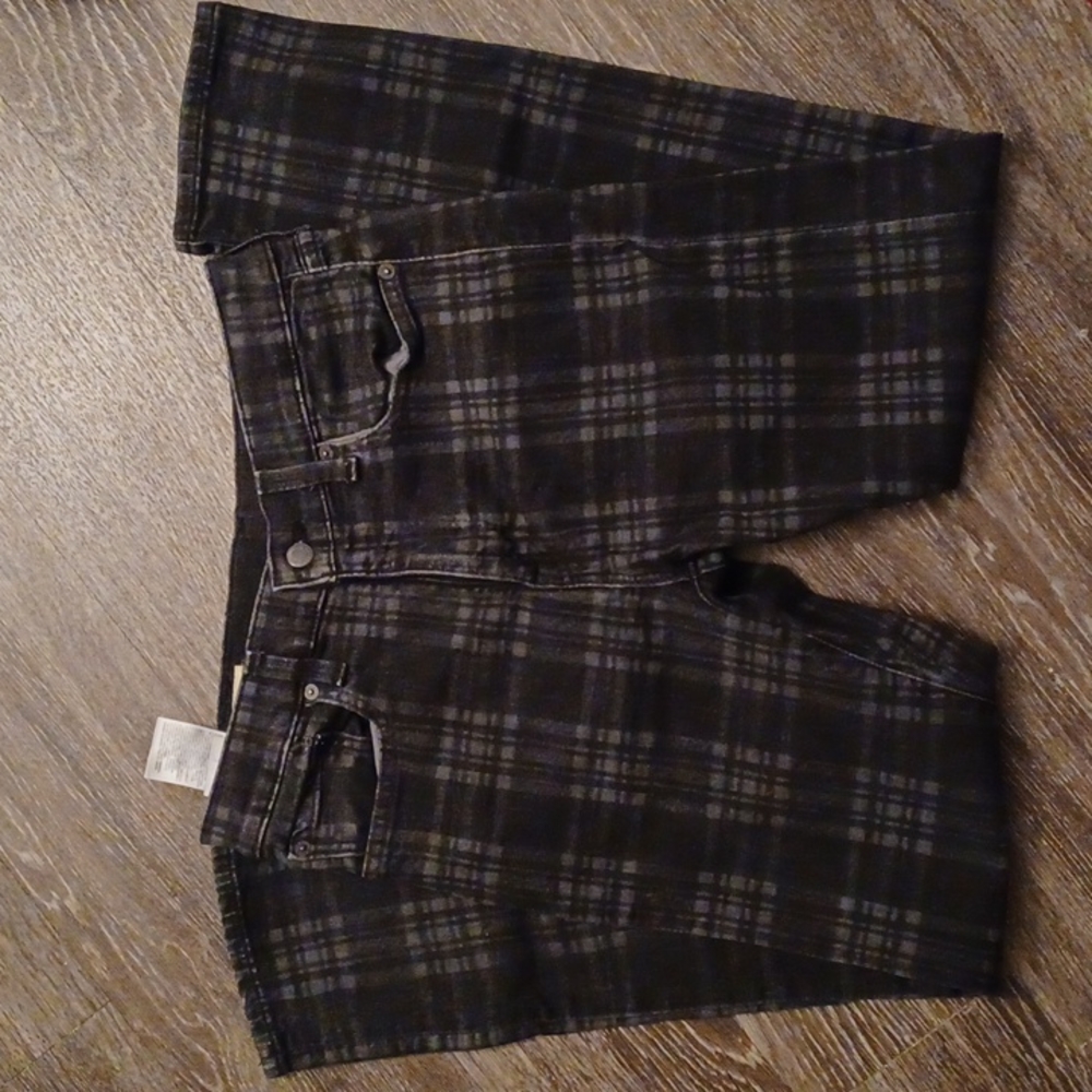 Mens Grey Black Plaid Levi's 510 31/30